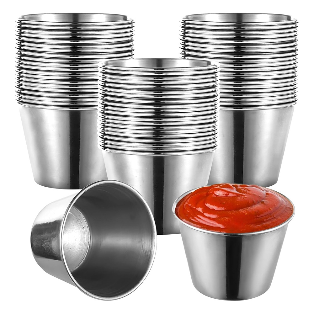 J1UL1N 60 Pcs Stainless Steel  - огляд і ціна Sauce Dipping Cup