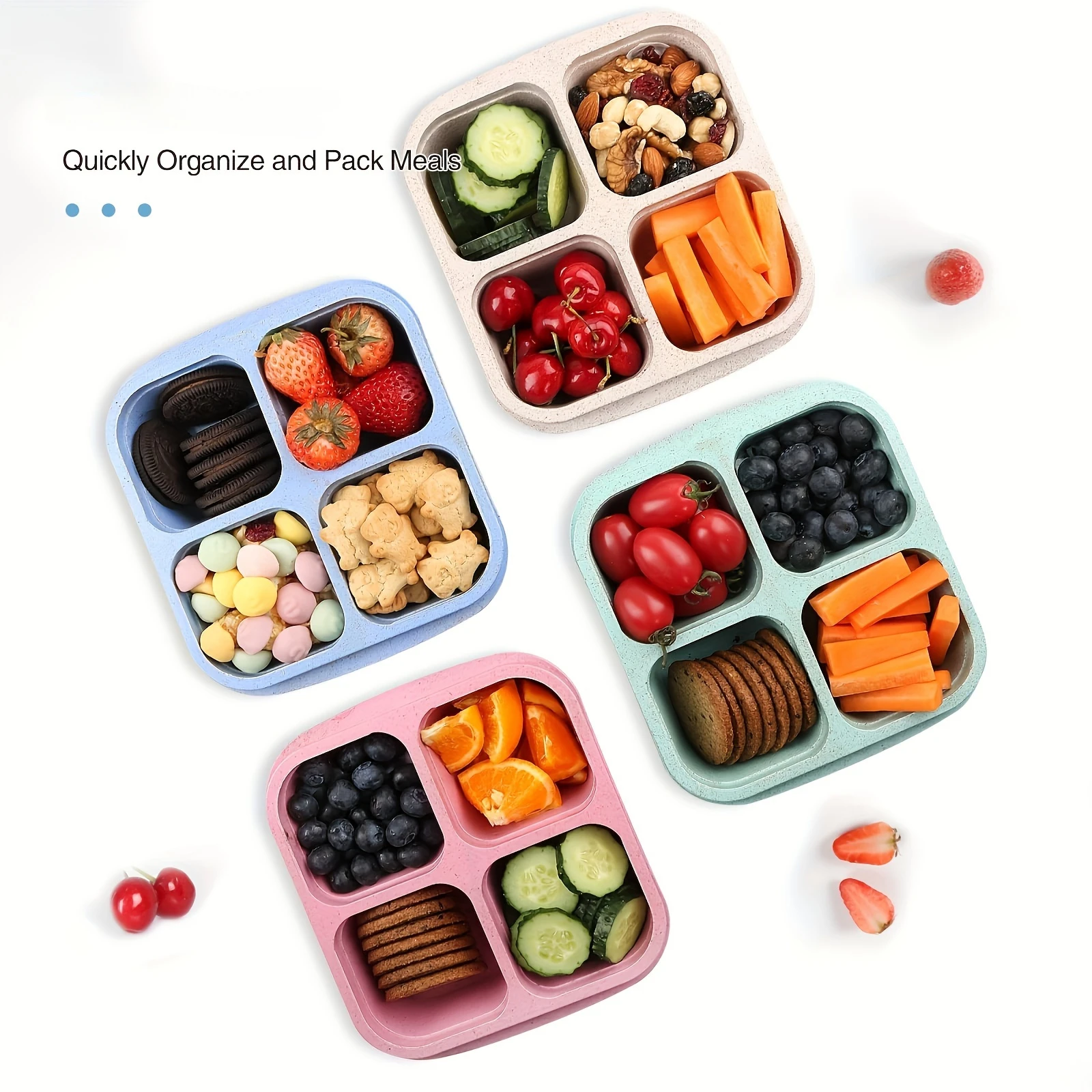 Snack Box with Four Transparen - огляд і ціна Meal Prep Kitchen