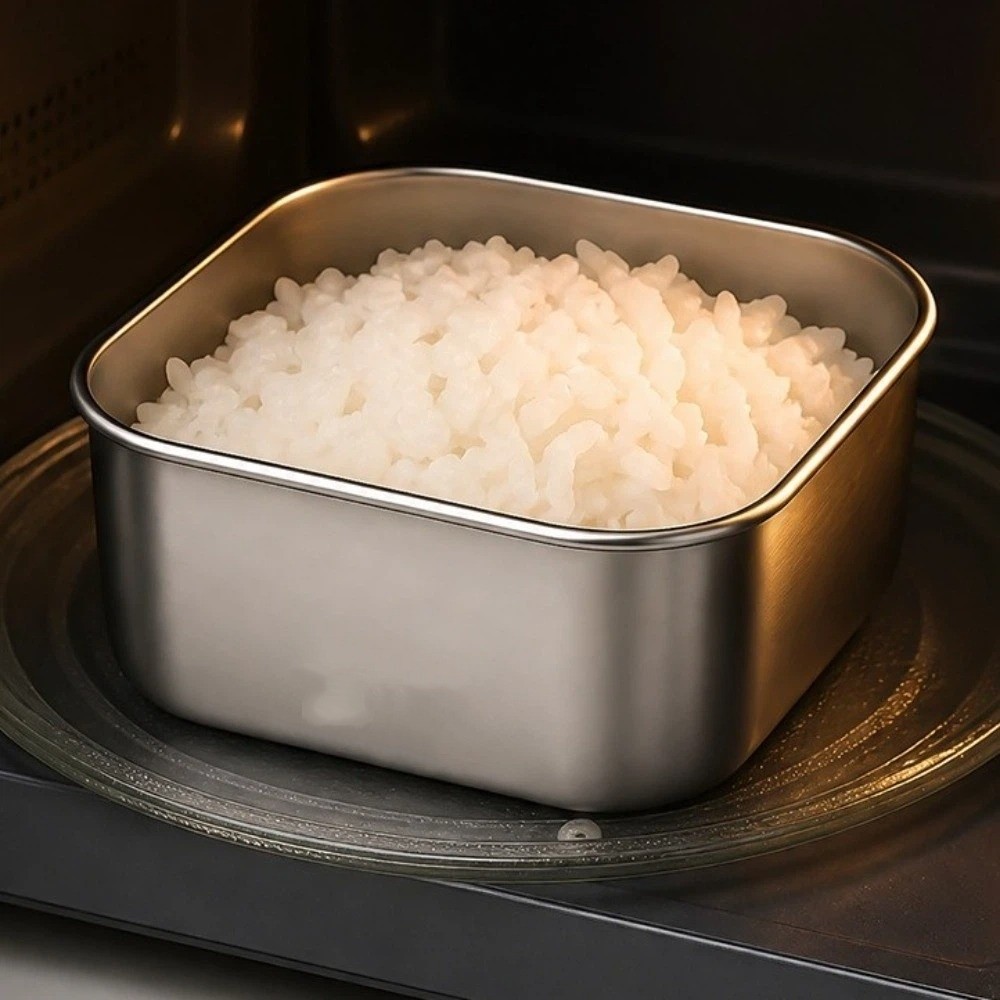 Silicone Lid Stainless Steel F - огляд і ціна Meal Prep With Rice