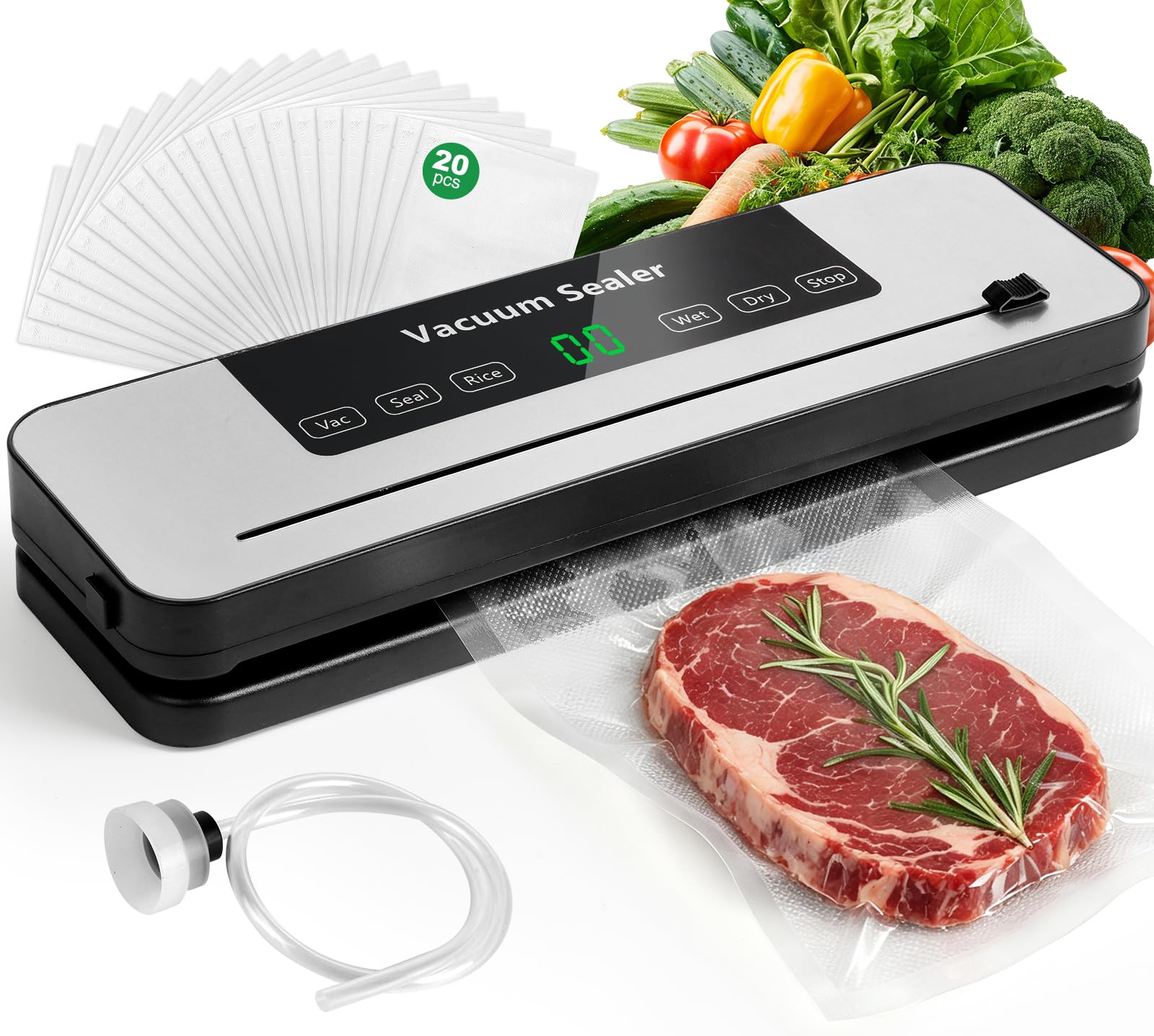 Food Vacuum Sealer Machine 6 M - огляд і ціна Meal Prep With Rice