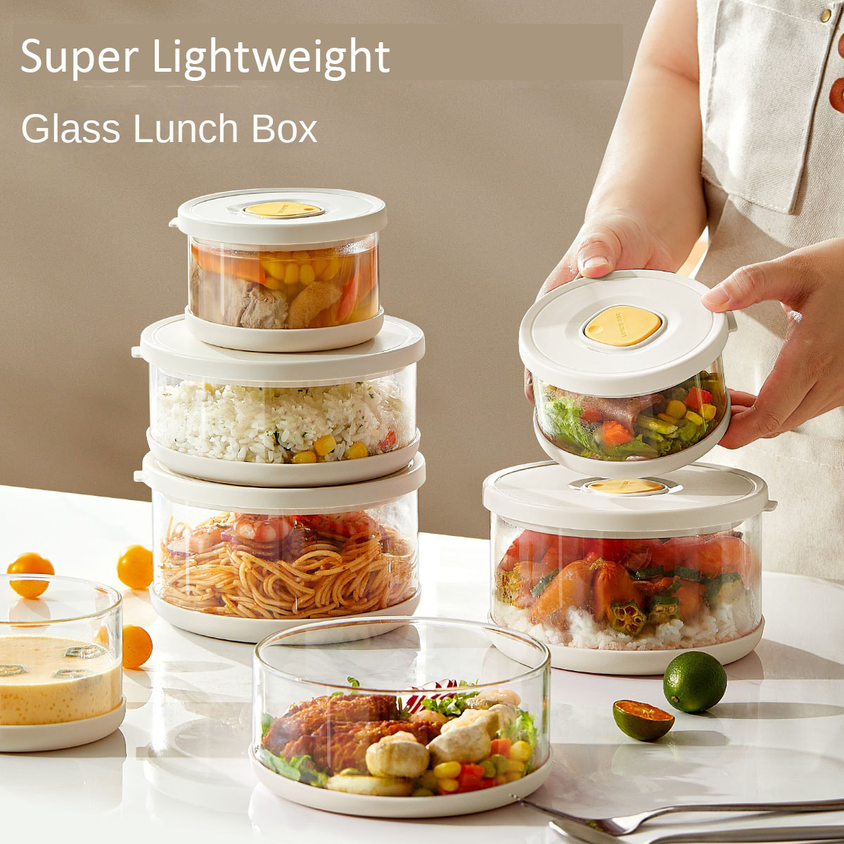 Glass Bowl with Airtight Cover - огляд і ціна Meal Prep With Rice