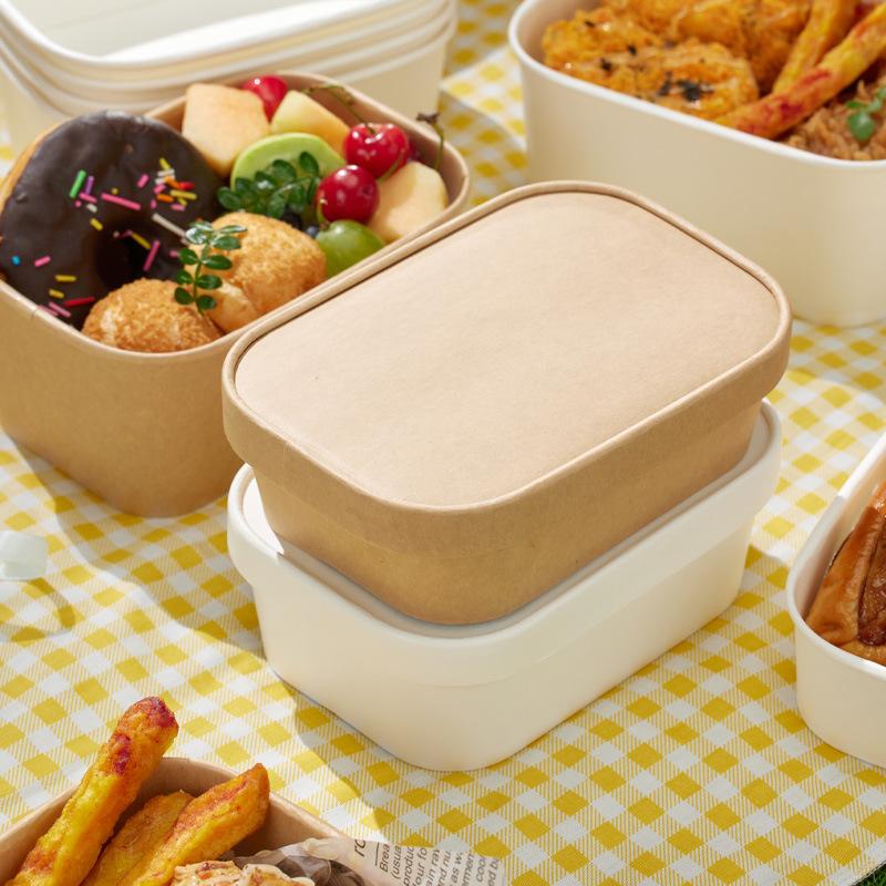 10Pcs Square Disposable Kraft  - огляд і ціна Meal Prep Bowl